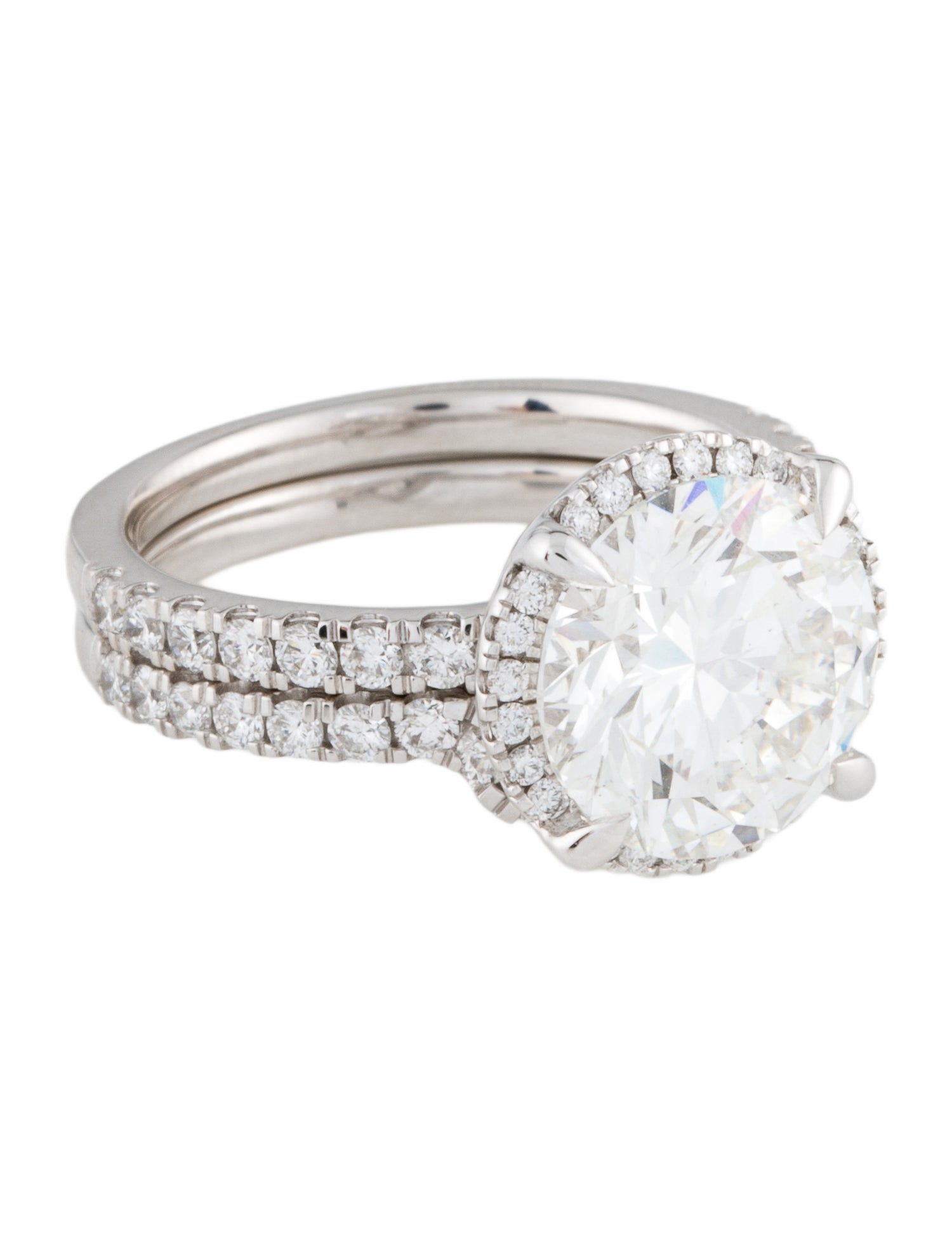 Engagement Ring 4.01ct Lab-Grown Diamond Wedding Set