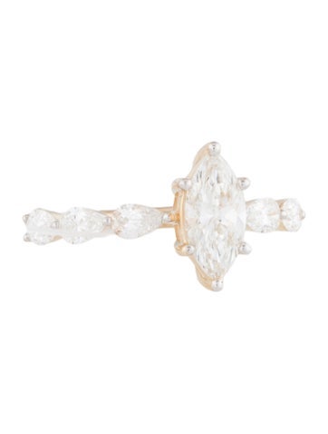 Pre-owned Engagement Ring Lab-grown Diamond Enagagement Ring In Multi