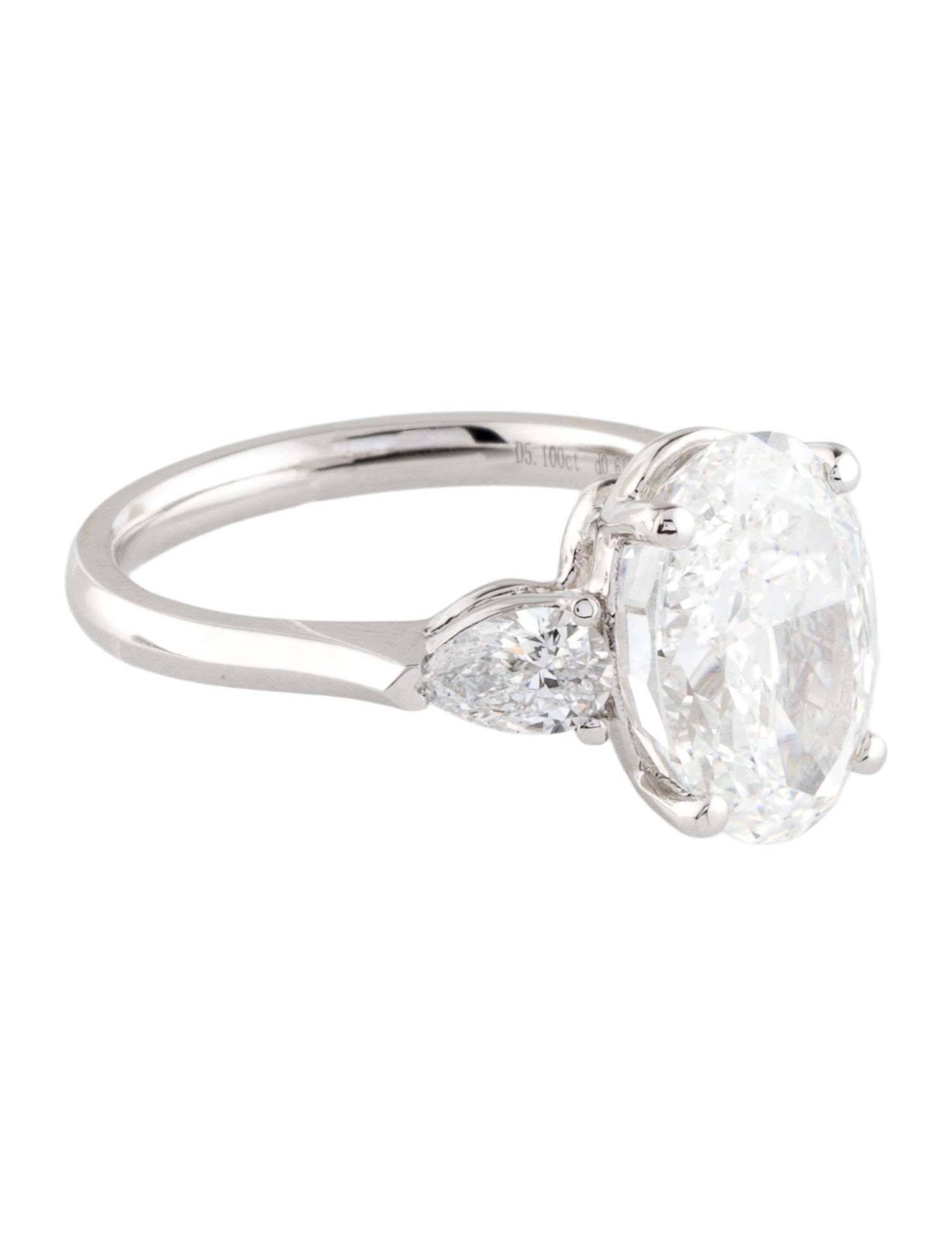Engagement Ring Platinum 5.10ct Lab-Grown Diamond