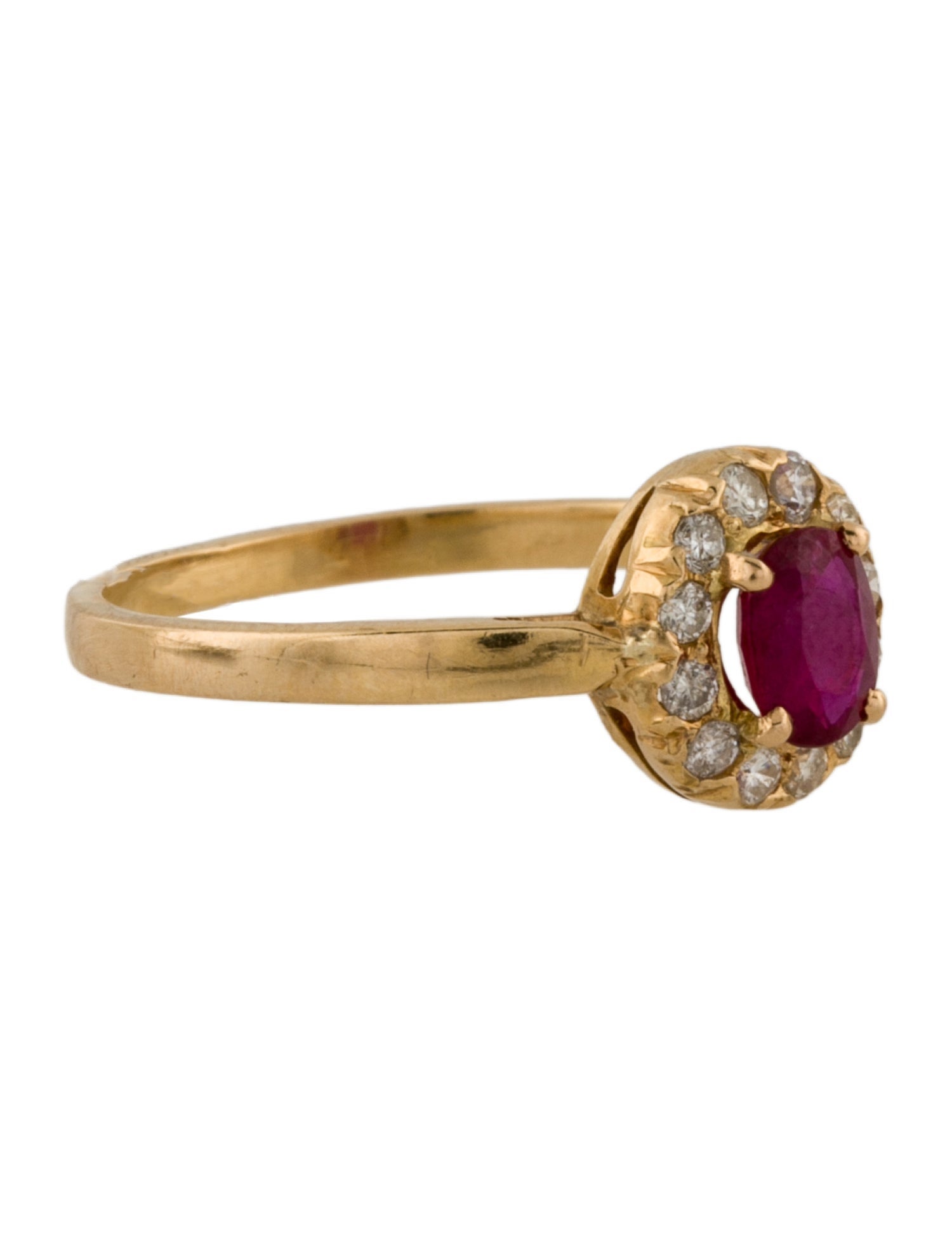Engagement Ring Ruby & Diamond