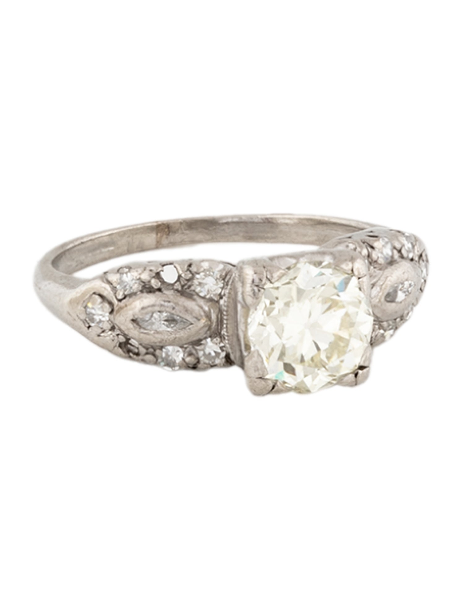 Engagement Ring Platinum 1.28ctw Diamond
