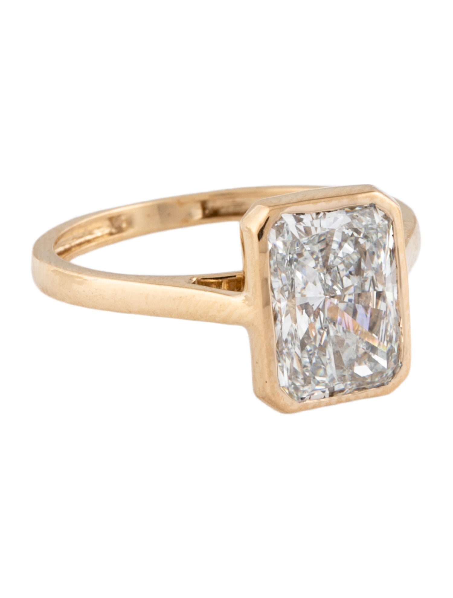Engagement Ring 3.00ct Lab-Grown Diamond Bezel Solitaire Ring