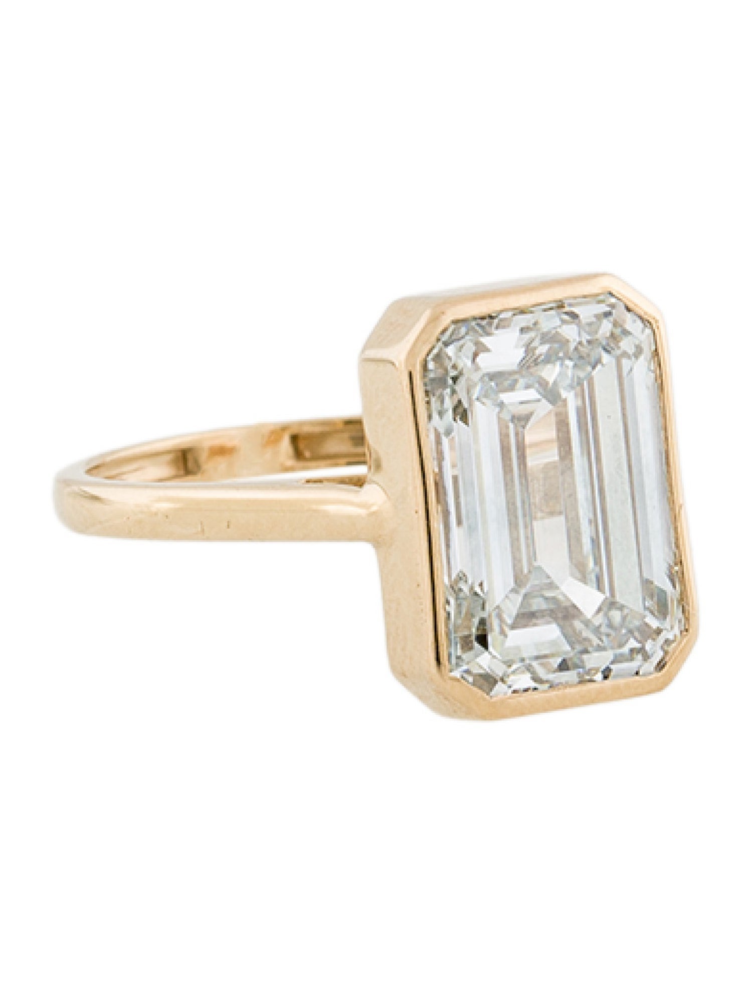 Engagement Ring 6.65ct Lab-Grown Diamond Bezel Solitaire Ring