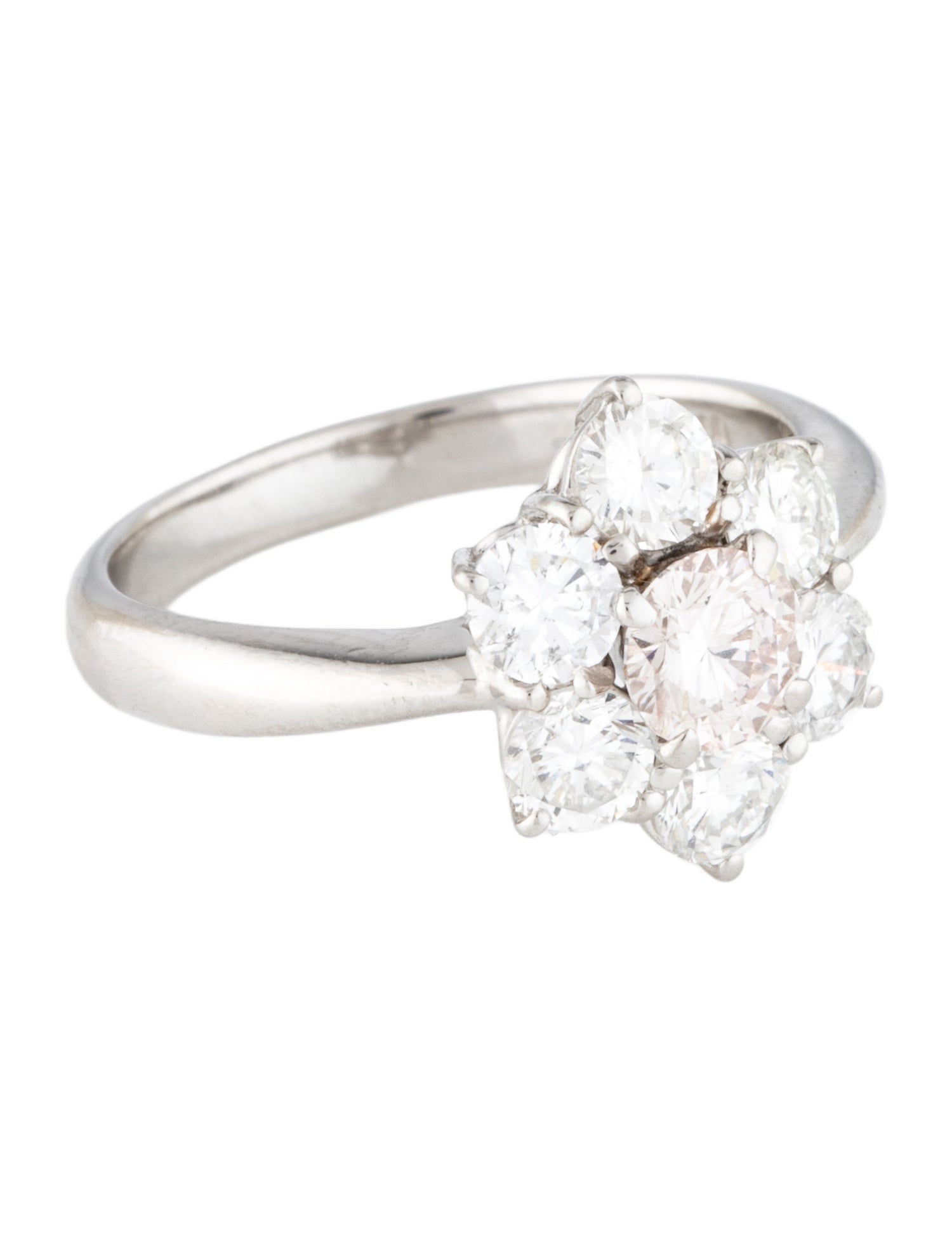 Engagement Ring Platinum 2.00ctw Diamond Floral Enagegement Ring
