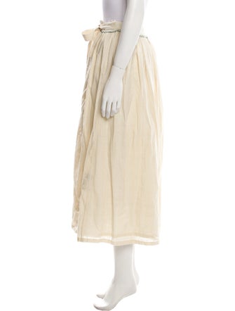 11.11 / eleven eleven Embroidered Accent Midi Length Skirt