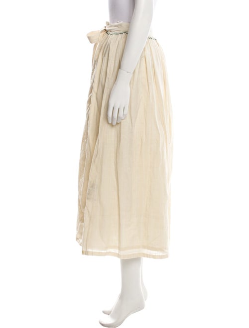 11.11 / eleven eleven Embroidered Accent Midi Length Skirt