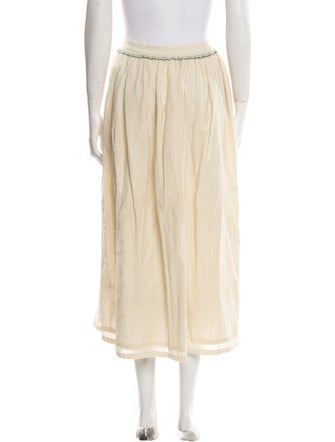 11.11 / eleven eleven Embroidered Accent Midi Length Skirt