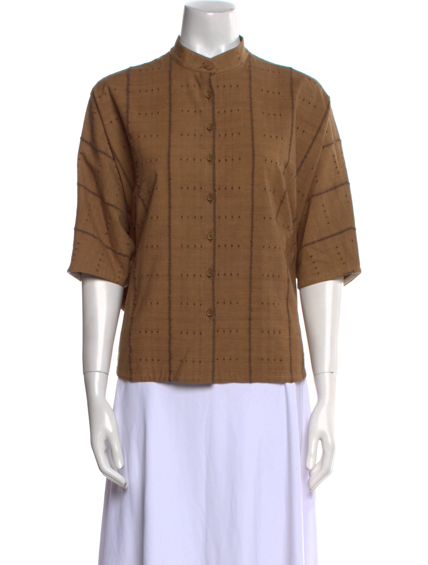 11.11 / eleven eleven Three-Quarter Sleeve Button-Up Top w/ Tags