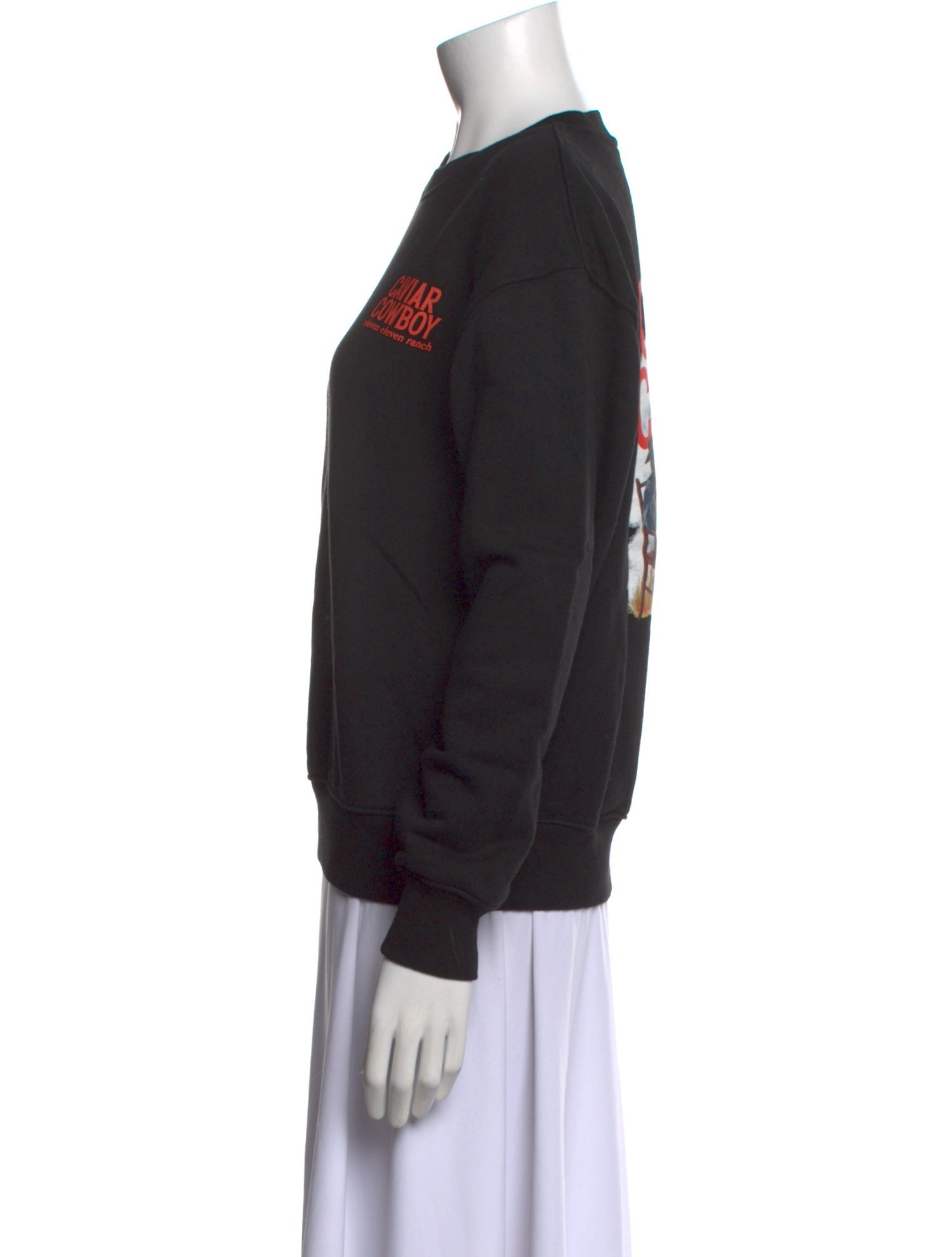 11.11 / eleven eleven Graphic Print Crew Neck Sweatshirt