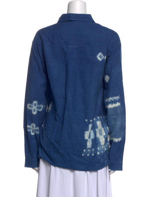 11.11 / eleven eleven Printed Long Sleeve Button-Up Top