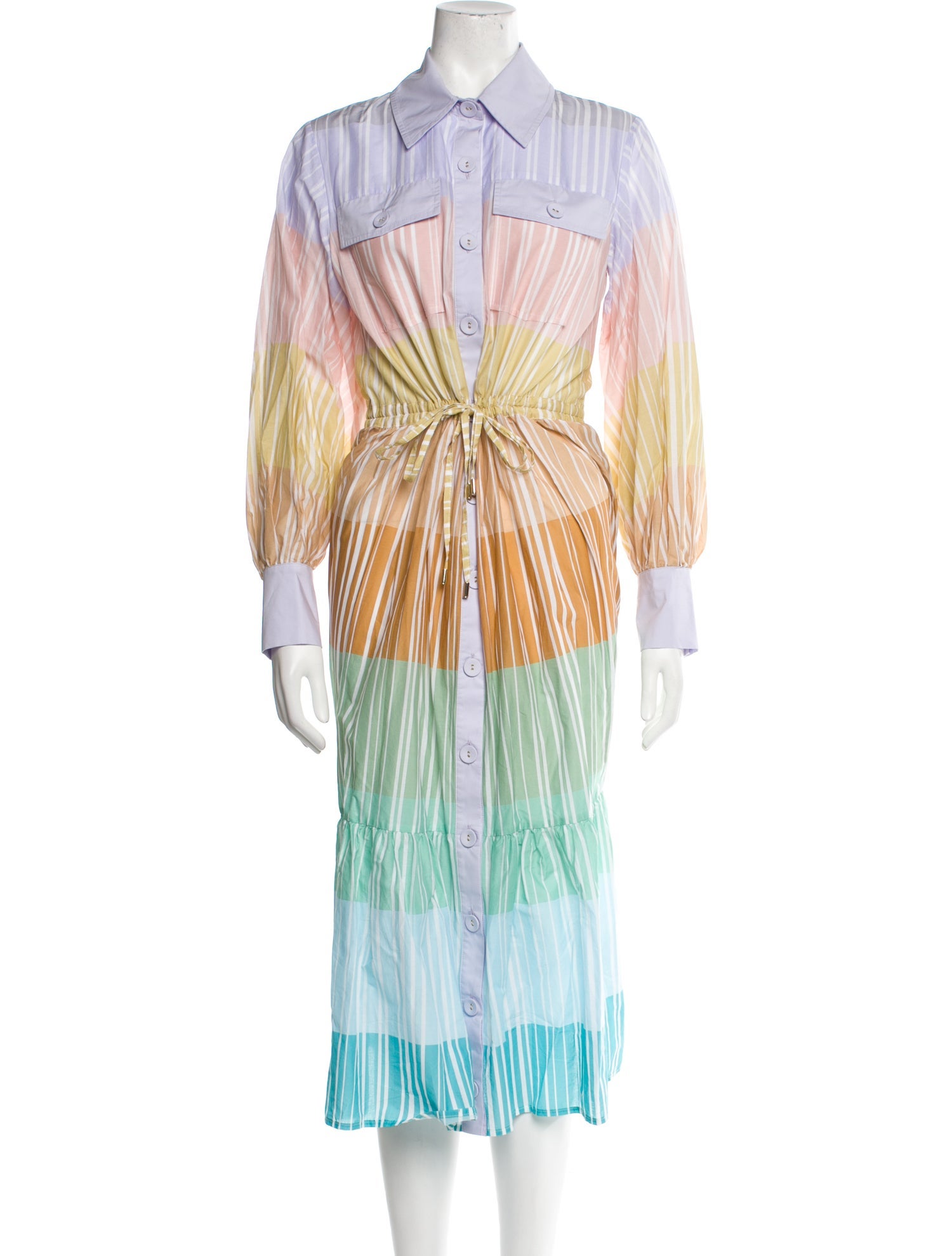 Ephemera Striped Long Dress