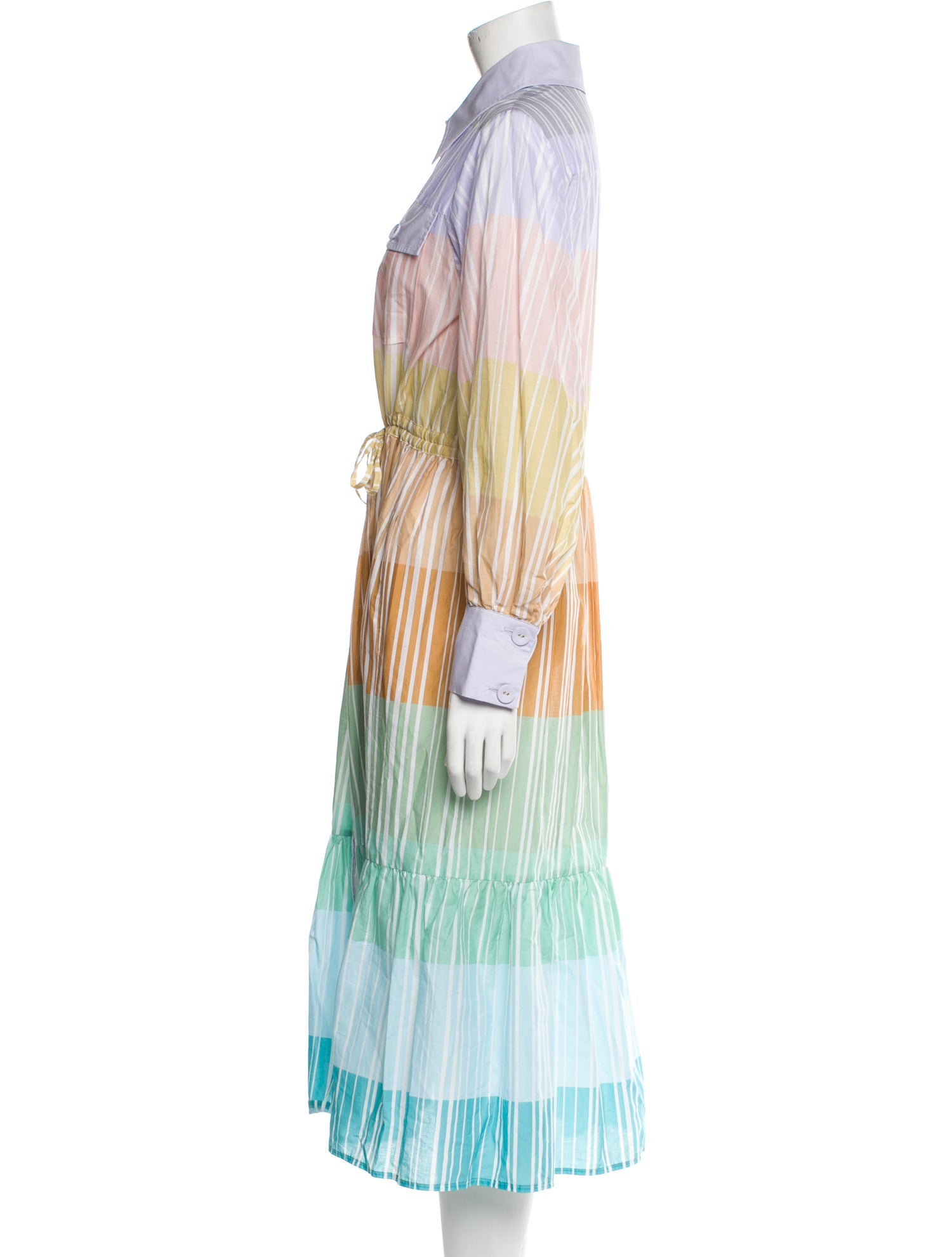 Ephemera Striped Long Dress