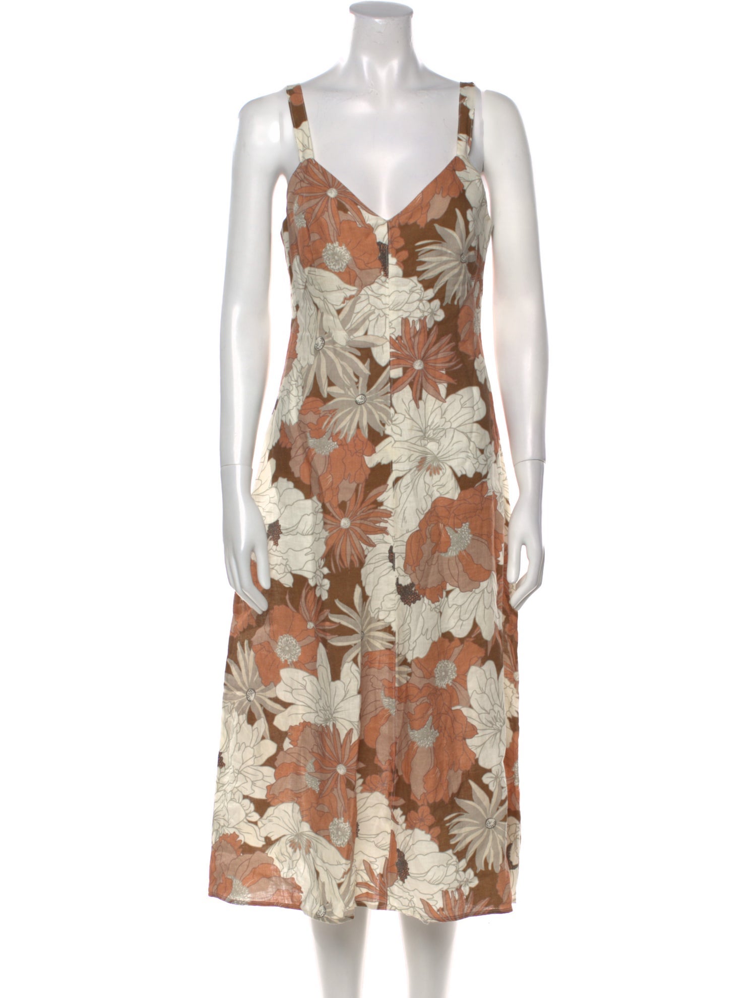 Ephemera Linen Midi Length Dress