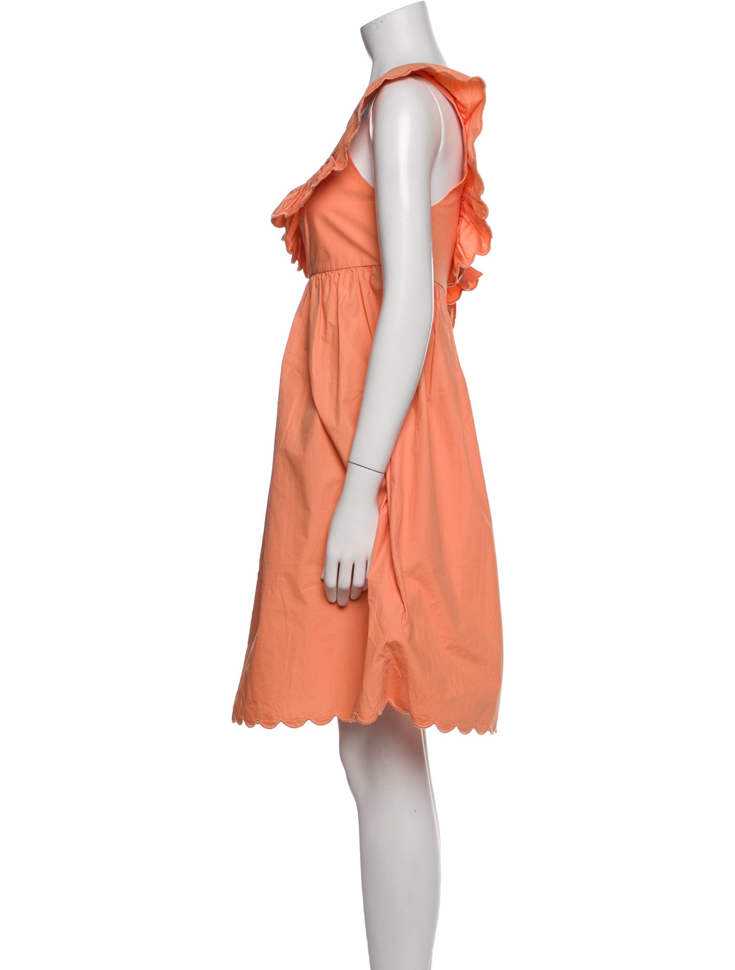 Ephemera Square Neckline Knee-Length Dress