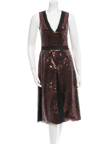 Erdem Sleeveless Sequin Dress