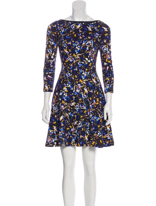 Erdem Floral Print Jersey Dress Black