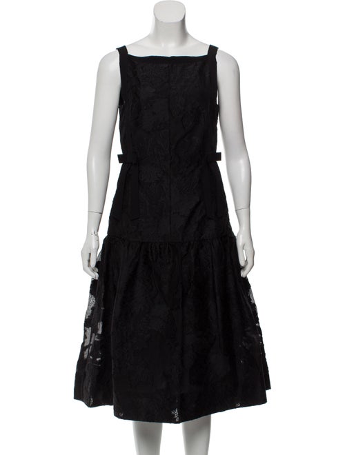 Erdem Jacquard Midi Dress Black