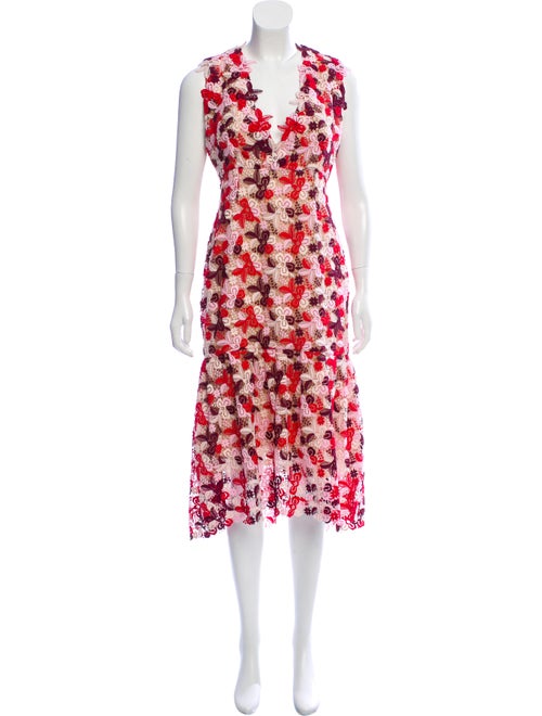Erdem Alex Flared Dress Pink