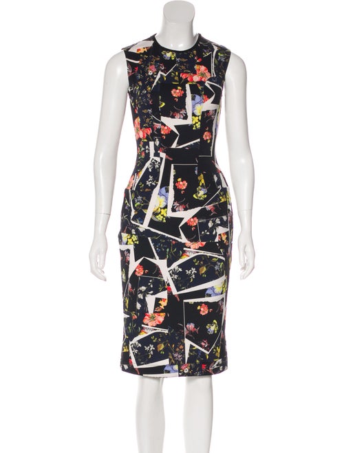 Erdem Floral Midi Dress Black