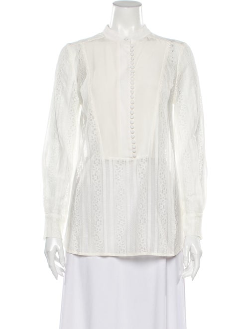 Erdem 2016 Lace Pattern Blouse White