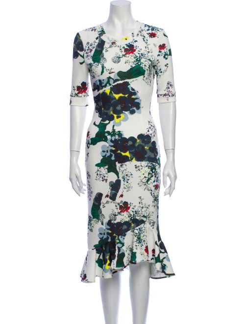 Erdem Floral Print Midi Length Dress