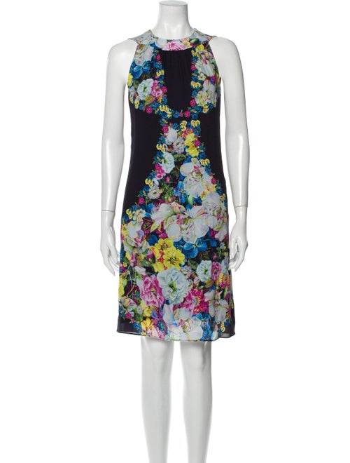 Erdem Silk Knee-Length Dress Blue