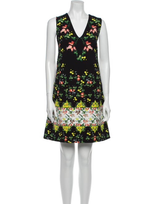 Erdem Floral Print Mini Dress Black