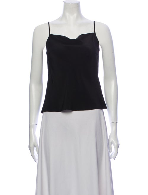 Erdem Square Neckline Sleeveless Crop Top Black