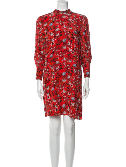 Erdem Silk Mini Dress Red
