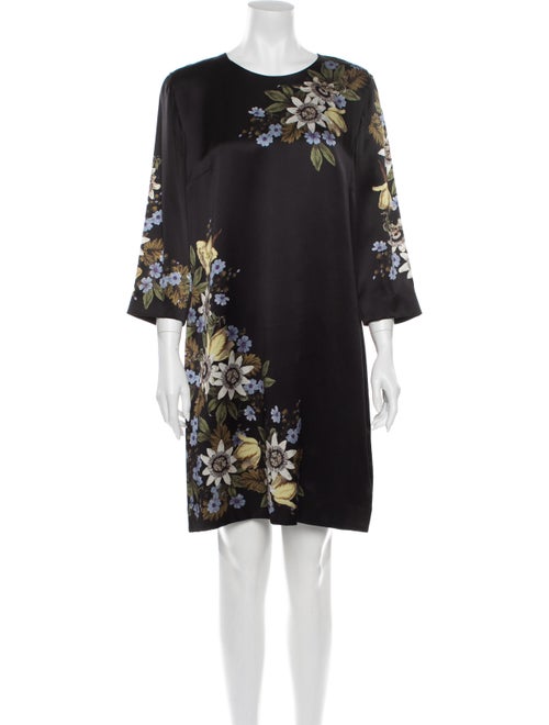 Erdem Silk Mini Dress Black