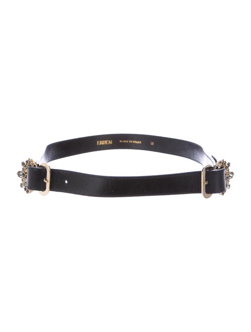 Erdem Patent Leather Adjustable Belt Black