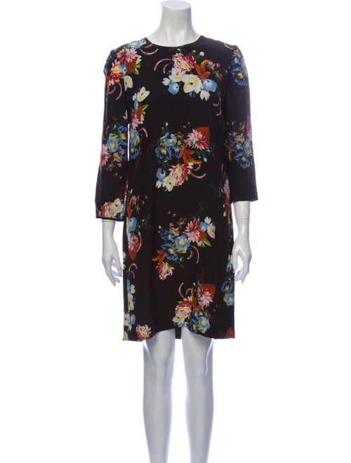 Erdem Silk Mini Dress Black