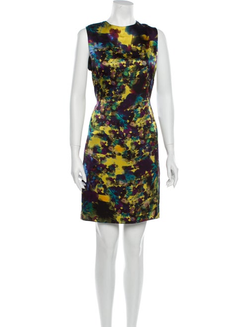 Erdem Printed Knee-Length Dress Purple