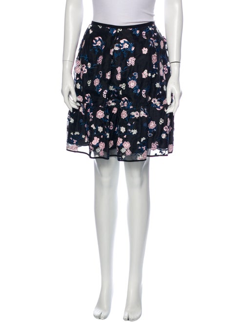 Erdem Silk Knee-Length Skirt Black