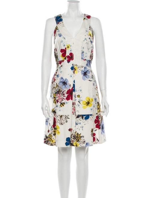 Erdem Floral Print Knee-Length Dress