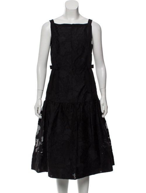 Erdem Jacquard Midi Dress Black