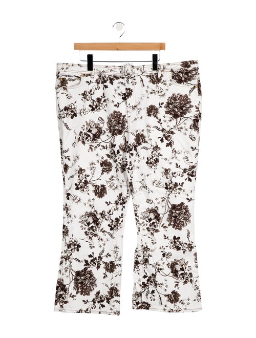 Erdem Floral Print Wide Leg Pants