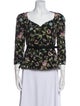 Erdem Floral Print V-Neck Blouse