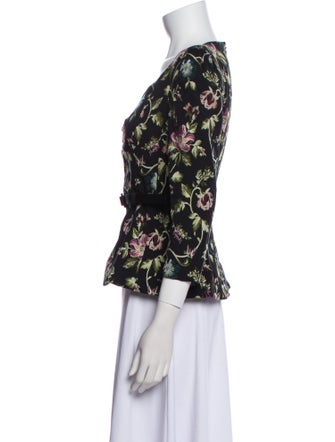 Erdem Floral Print V-Neck Blouse