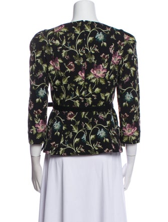 Erdem Floral Print V-Neck Blouse