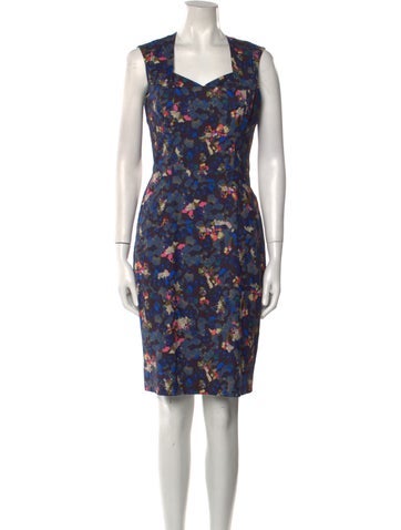 Erdem Dresses Floral Print Knee-Length Dress Us8, Uk12 | M