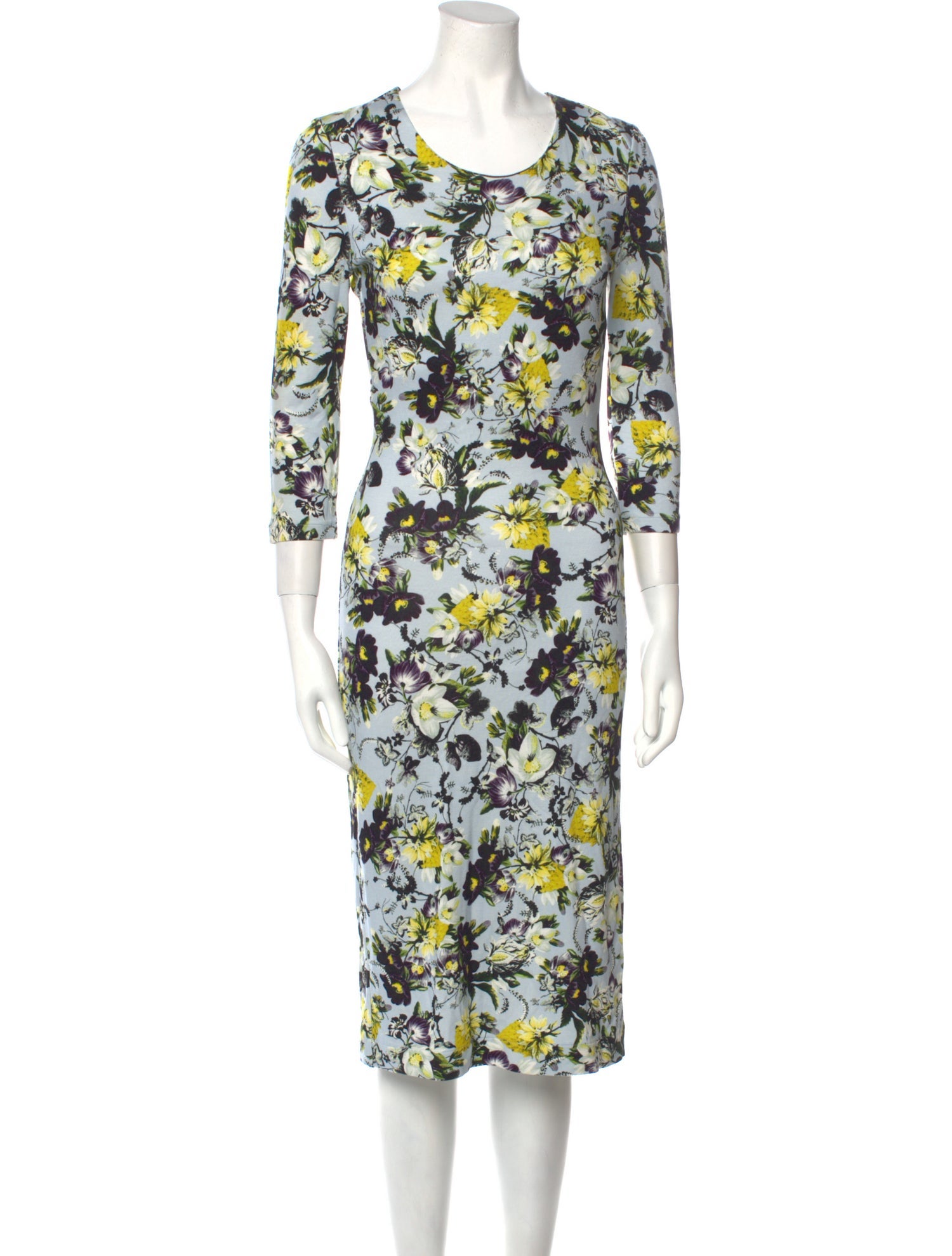 Erdem Floral Print Midi Length Dress