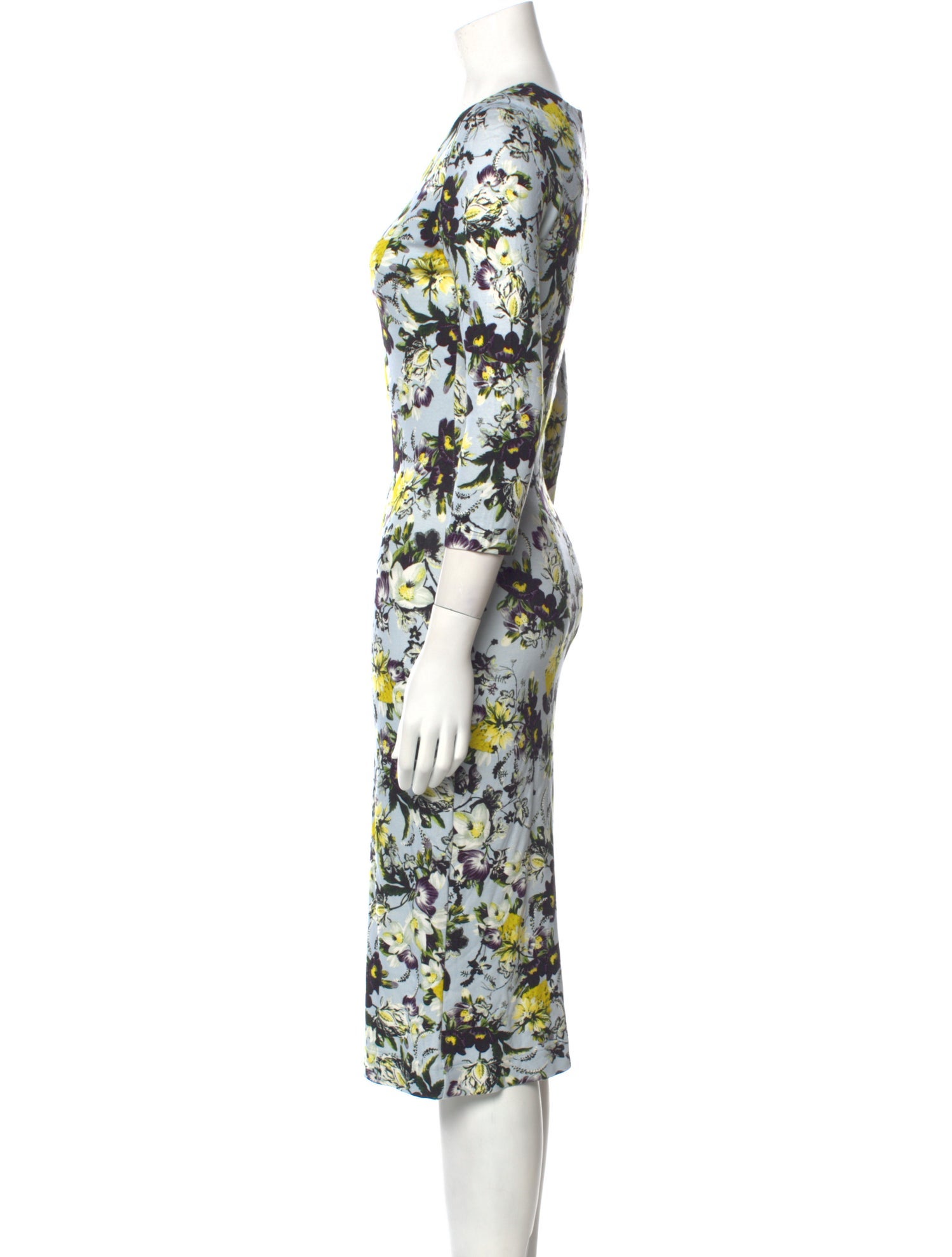 Erdem Floral Print Midi Length Dress