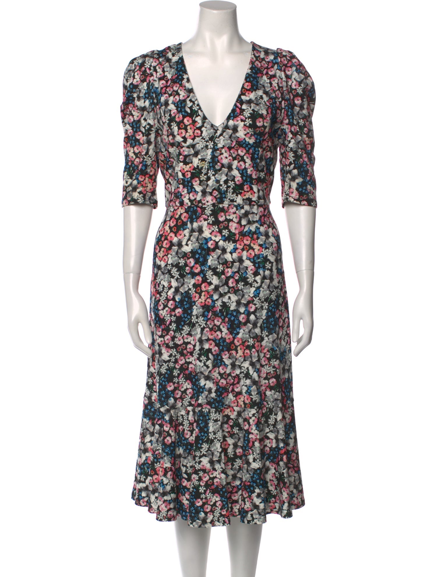 Erdem Floral Print Midi Length Dress
