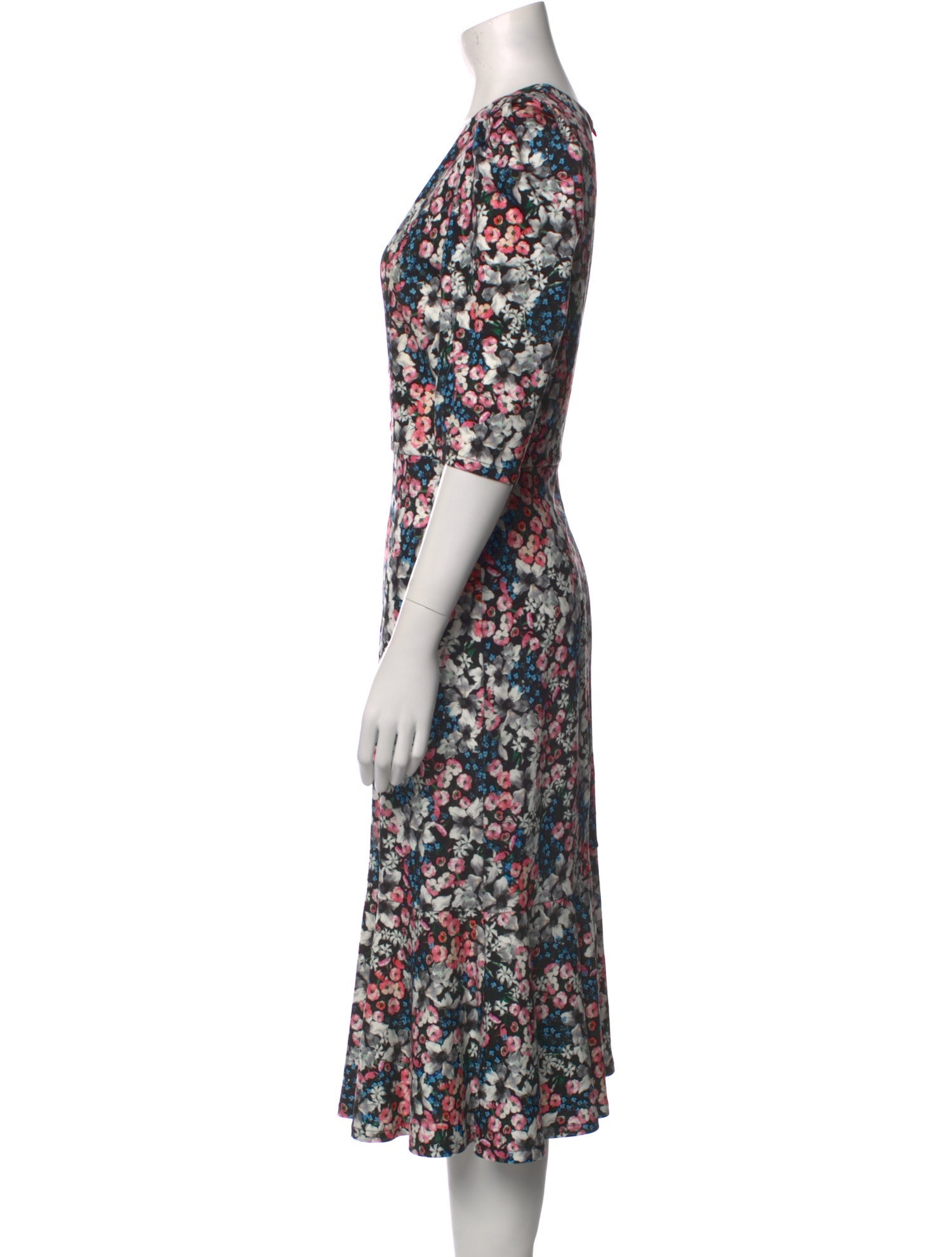 Erdem Floral Print Midi Length Dress