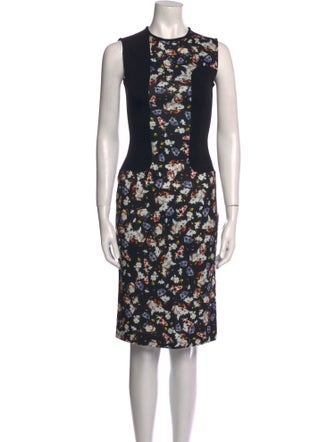 Erdem Floral Print Knee-Length Dress