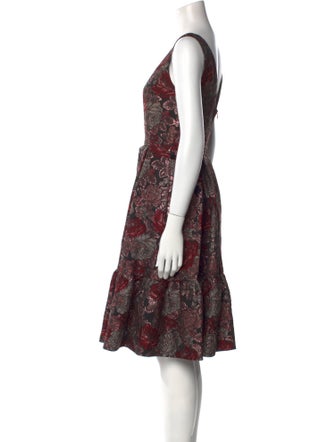 Erdem Floral Print Knee-Length Dress