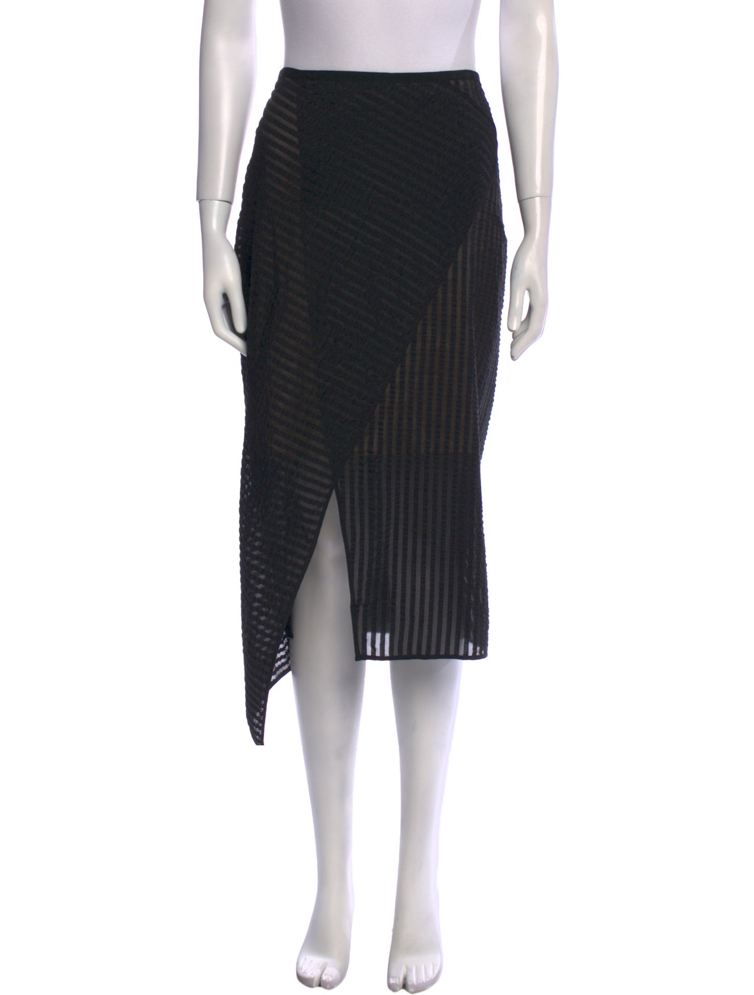 Erdem Mesh Accents Knee-Length Skirt