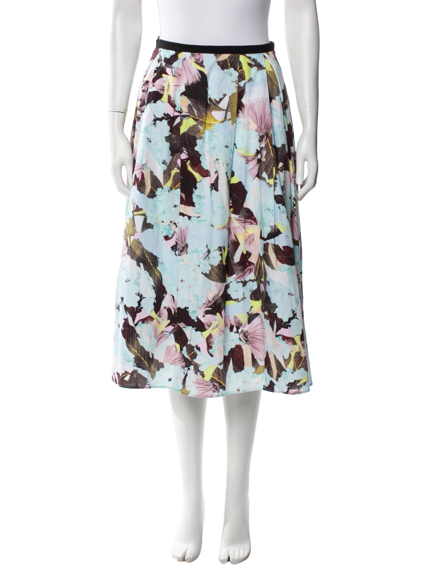 Erdem Floral Print Knee-Length Skirt