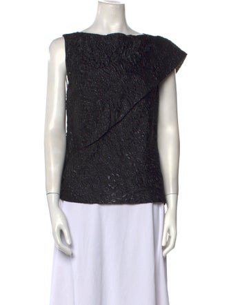 Erdem Bateau Neckline Sleeveless Top